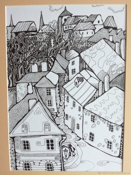 Графический городской пейзаж