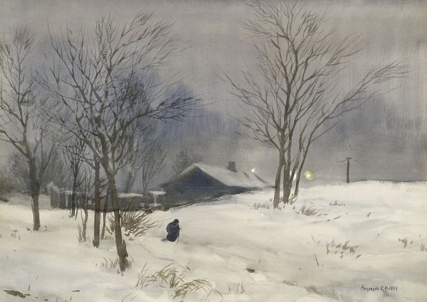 Живопись Сергей Андрияка зима
