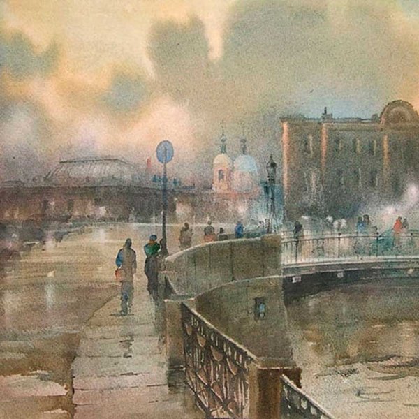 Маша Ждан акварель Питера