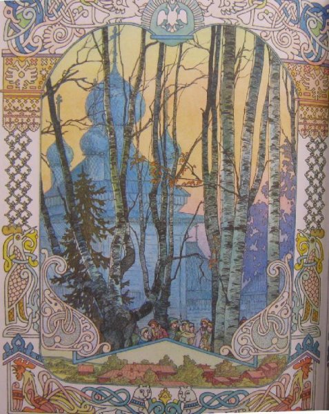 Иван Билибин линогравюра русский Север