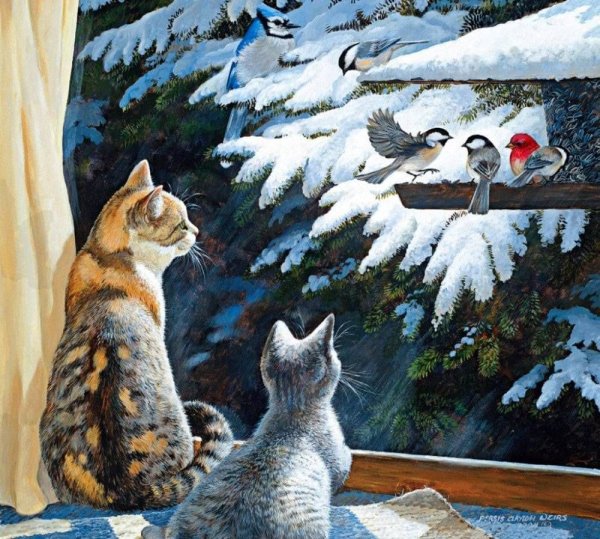 Художник persis Clayton Weirs зима