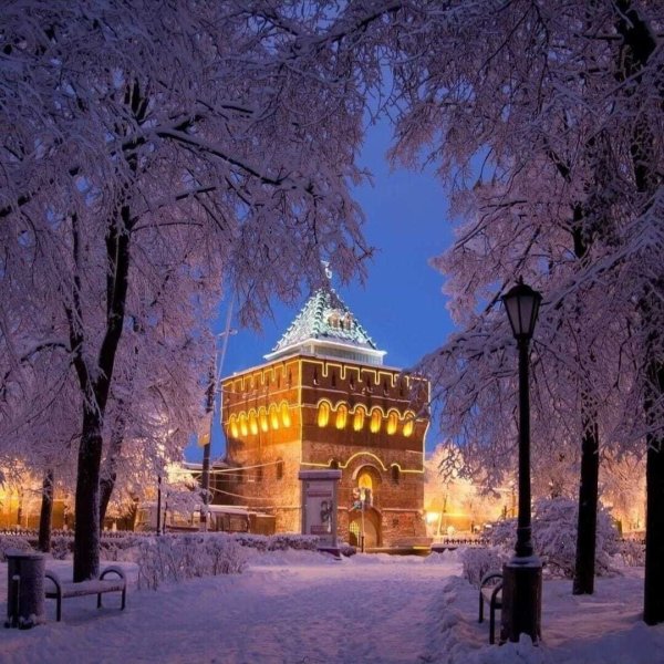 Нижегородский Кремль зимой Нижний Новгород