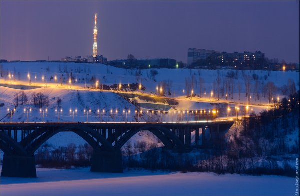 Нижний Новгород зима ночь