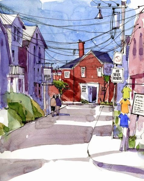 Нарисовать улицу