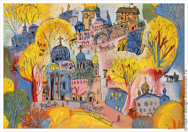 Декоративная композиция город