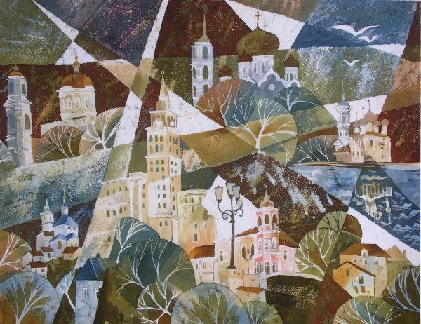 Виктор Парийский живописный батик