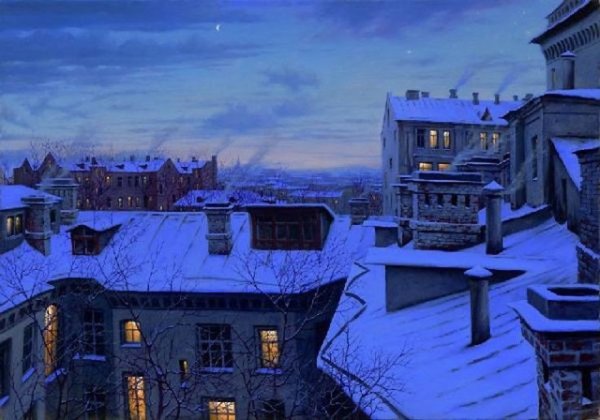 Пейзаж вид из окна