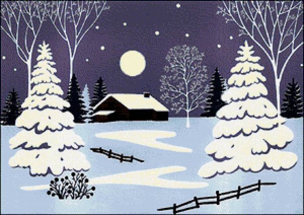 Зима рисунок