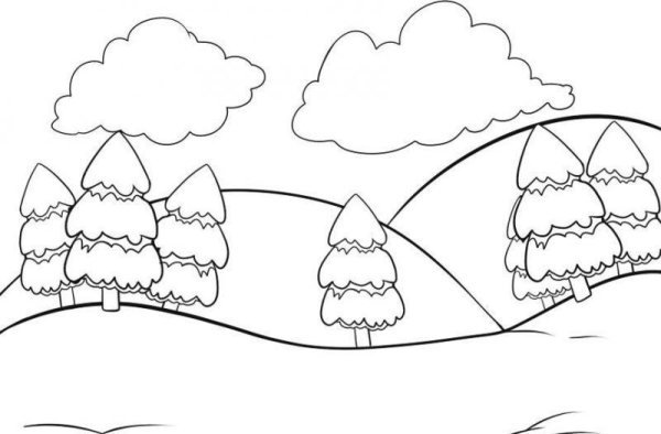 Зима рисунок