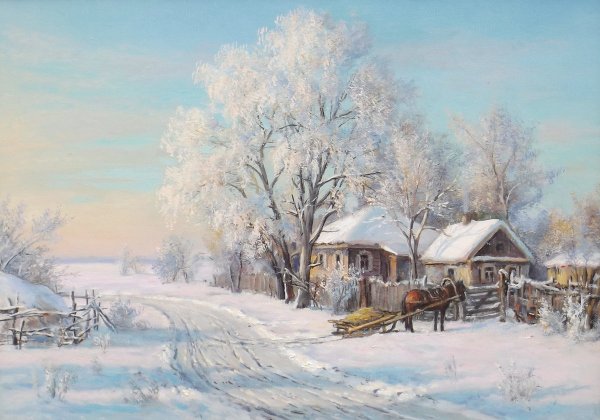 Художник Александр Александровский картины деревня