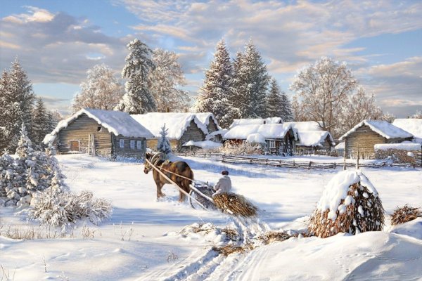 Художник Александр Александровский зима