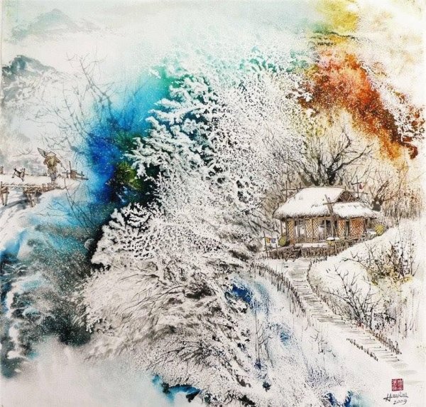 Пейзажи акварелью легкие