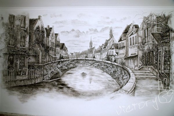 Барельеф Венеция на стене