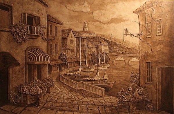 Барельефы пейзаж Александр Вакуленко