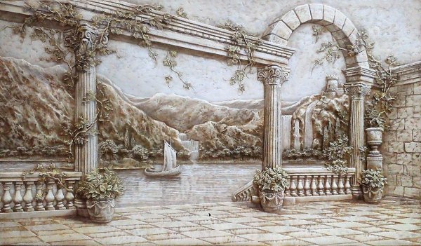 Рельеф птицы