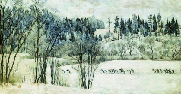 Константин Фёдорович Юон зимний пейзаж