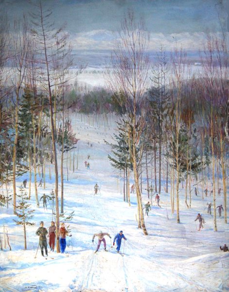 Дейнека лыжники 1931