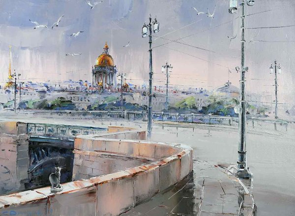 Картины мастихином масло Питер