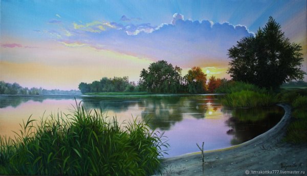 Стилизованный пейзаж Графика