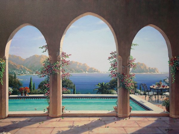 Деревня живопись Курицын