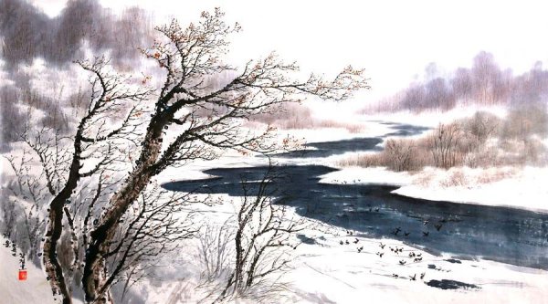 Китайская живопись зима
