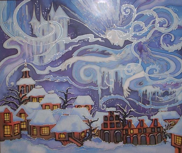 Стилизованный зимний пейзаж