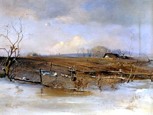 Алексей Кондратьевич Саврасов. «Зимняя дорога».