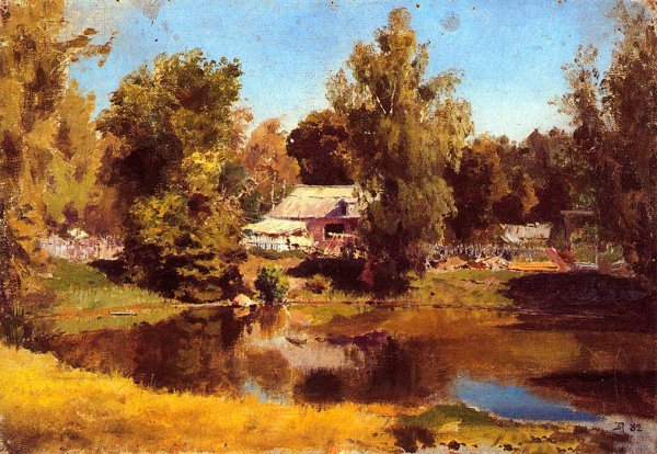 Поленов "пруд в Абрамцево", 1883