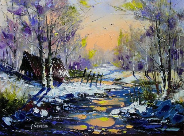 Шишко живопись импрессионистов зима