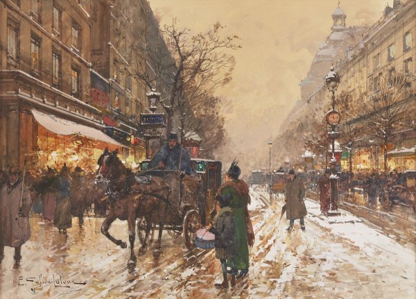 Гранд бульвар Париж гальен-Лалу Эжен репродукция