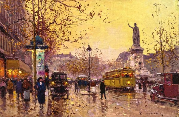 Пейзаж Париж Эдуард Кортес