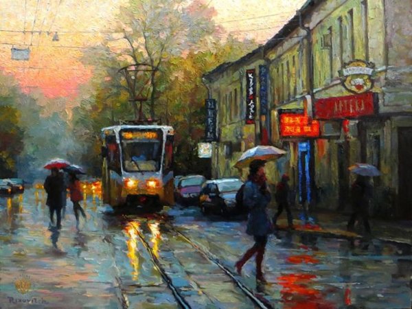 Художник Сергей Риксович Волков трамвай