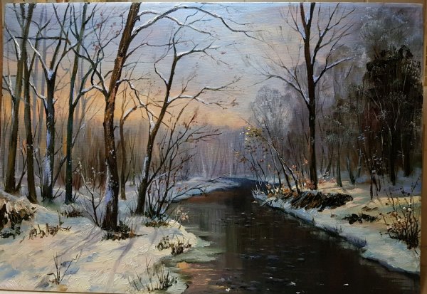 Пейзаж морской картина зима