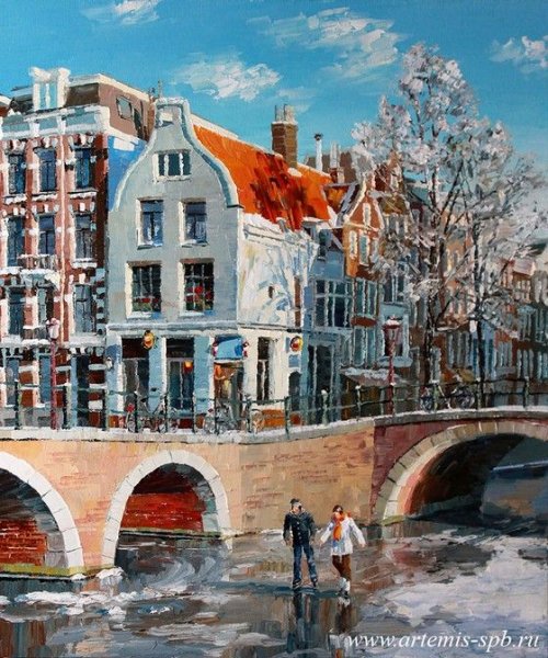 Амстердам картина маслом