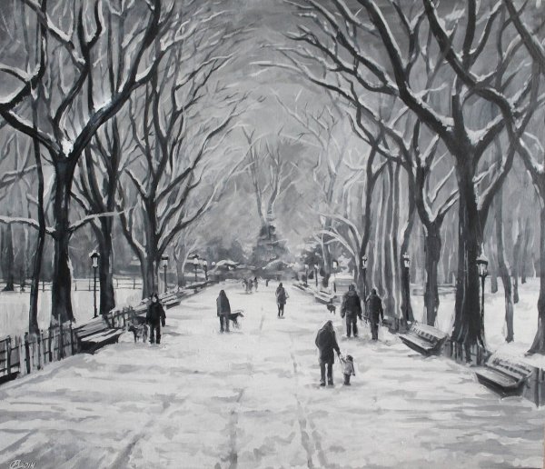 Grisaille пейзаж