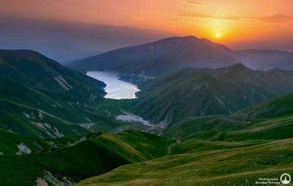 Горное озеро в Чечне Кезеной ам