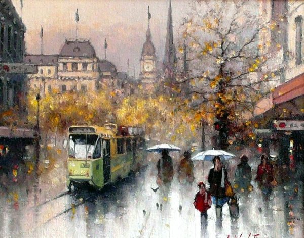 Картина "улица в Стамбуле» (Львовская галерея искусств)