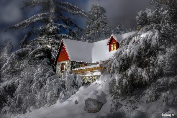 Зимняя деревня