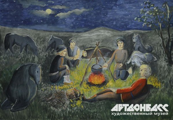 Бежин луг Тургенев у костра