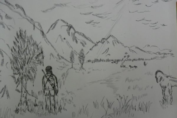 Иллюстрация к произведению Бежин луг карандашом