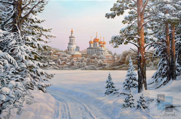 Художник Мельников Александр Анатольевич зимний пейзаж