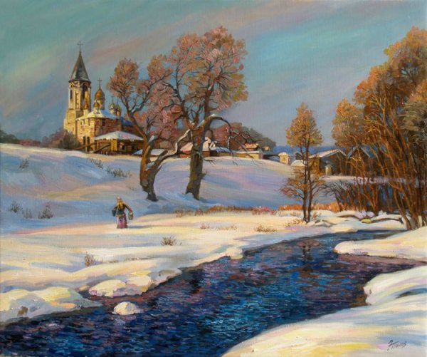 Художник Александр Александровский зима