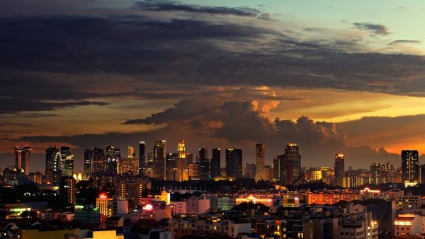 Лос Анджелес вечером