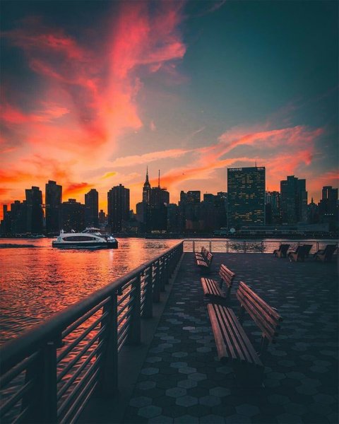 Эстететика рассвет Нью-Йорк