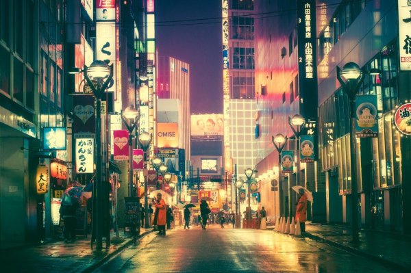 Япония Токио улицы аниме