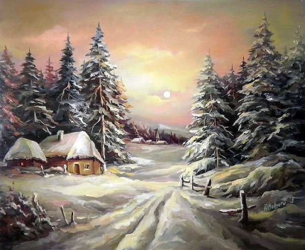 Anca Bulgaru румынская художница зима