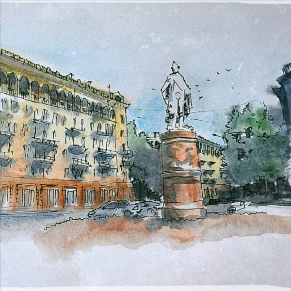 Новокузнецк в акварелях Федора Раздольева