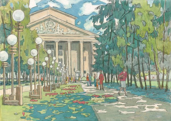 Новосибирский художник Василий Касаткин акварель