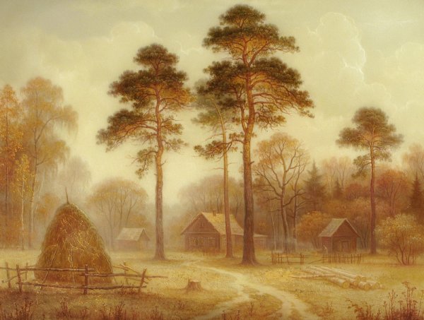 Франсуа Буше пейзаж с отшельником