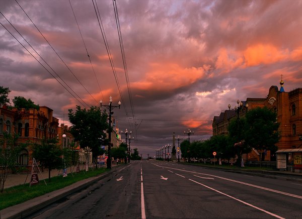 Площадь Ленина Хабаровск пейзаж зимний